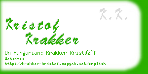 kristof krakker business card